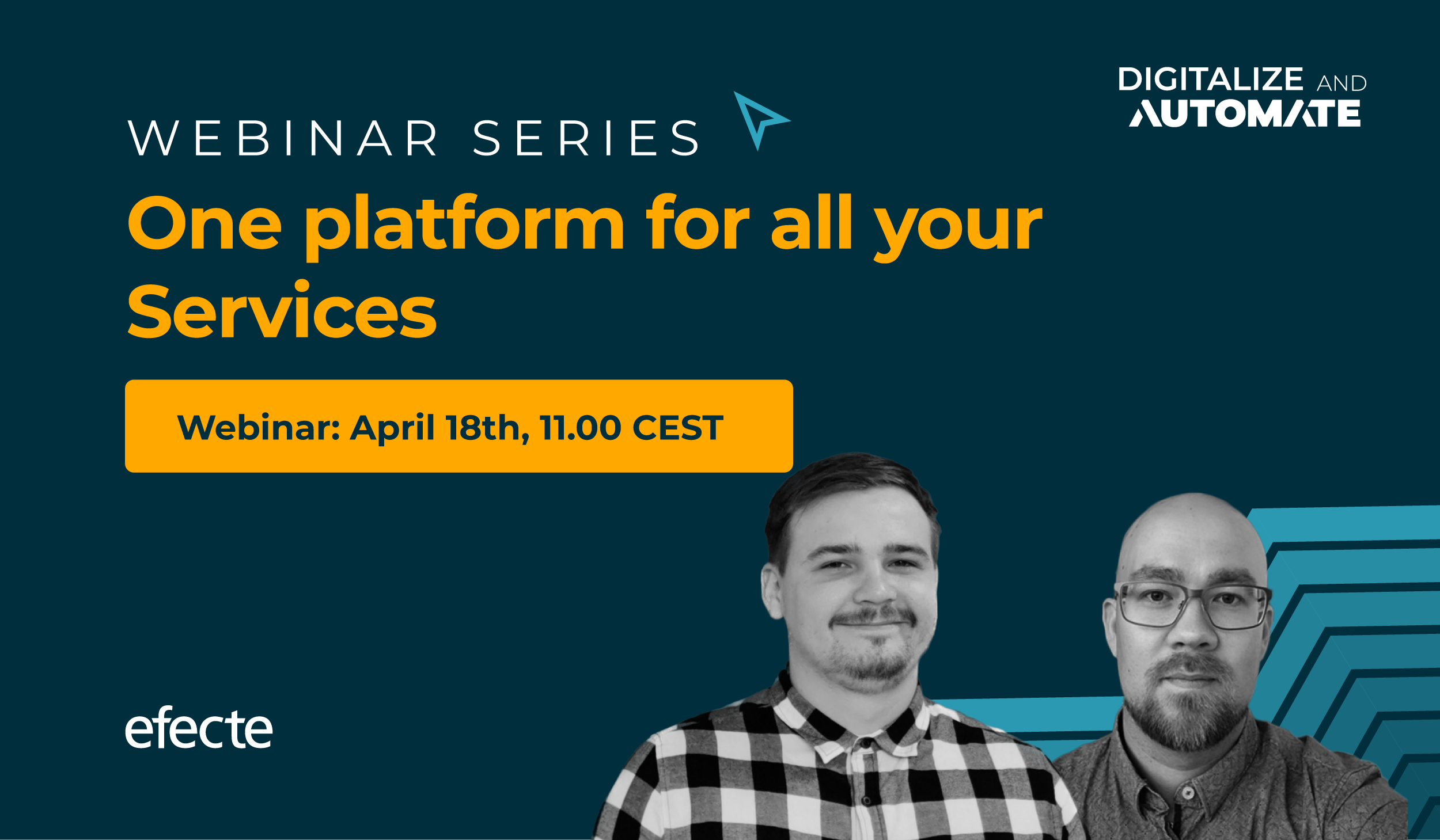 Efecte Platform Overview_Email header dark WEBINAR: Una plataforma para todos los servicios informáticos y empresariales